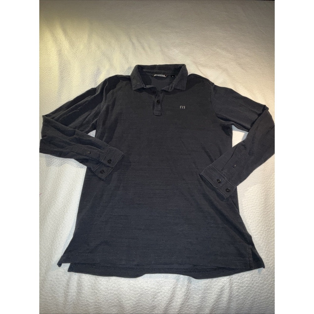 Travis Mathew Men's‎ L  A Class Super Soft Long Sleeve Quarter Button Golf